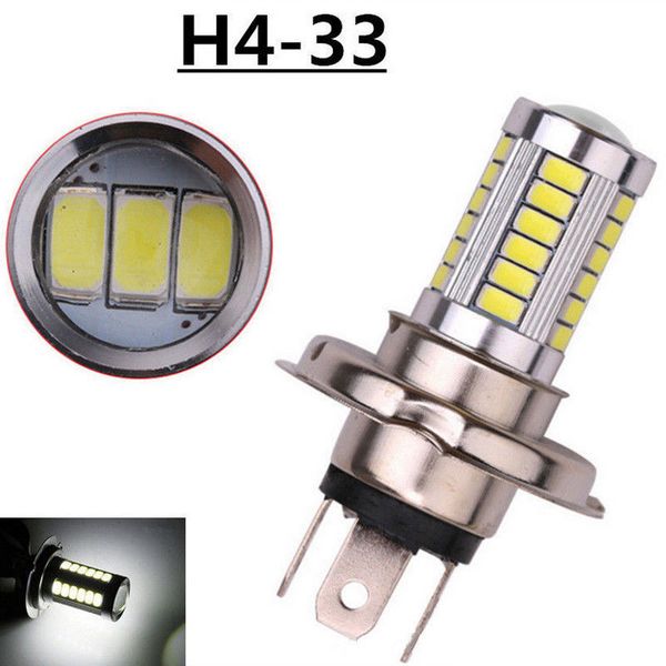 

1 x 5630 33smd h4 led bulbs 6000k super white with lens car headlights auto lamp 12v 4w