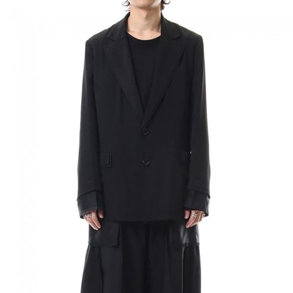 

s-6xl 2020 men's suit suit casual style double layer black, White;black