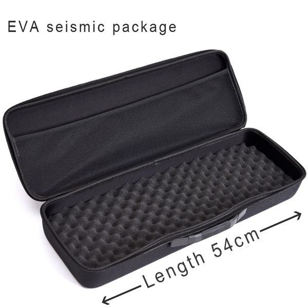 

hard case fishing hand bag with shockproof eva layer fishing tackle carry bag for rod reel and accessories 54x19x9cm