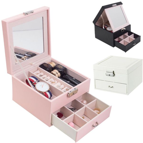 

путешествие ювелирных изделий организатор серьги nail кольцо браслет ожерелье хранения box макияж сумка для хранения аксессуары расходные ма