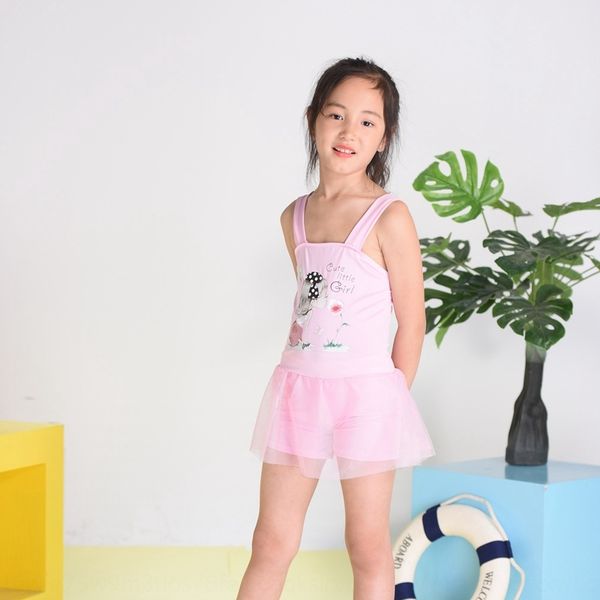 

2020 детский женский средний купальник и небольшая детская марли юбка милые девушки мультфильма один цельный купальник купальник, White;black