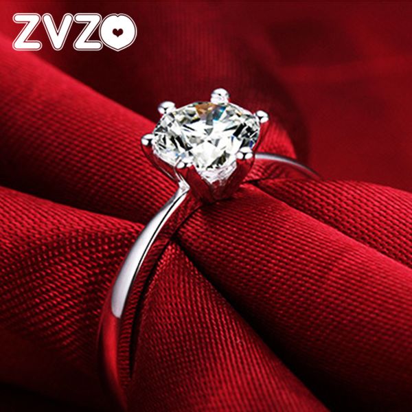 

zvzo romantic engagement rings valentine's day gift wedding rings jewelry cubic zirconia ring for women men jewelry accessories, Slivery;golden
