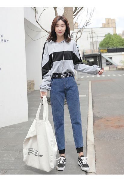 

синий показать thin показать high new высокой талией straight блудниц, Blue