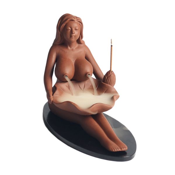 

lady naked practical incense censer meditation purple sand joss stick holder incense burner other home decor