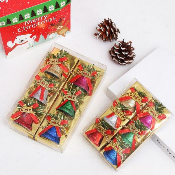 

colorful bells gold silver bells decorations small festival christmas tree pendant horns wind chimes decoration accessories