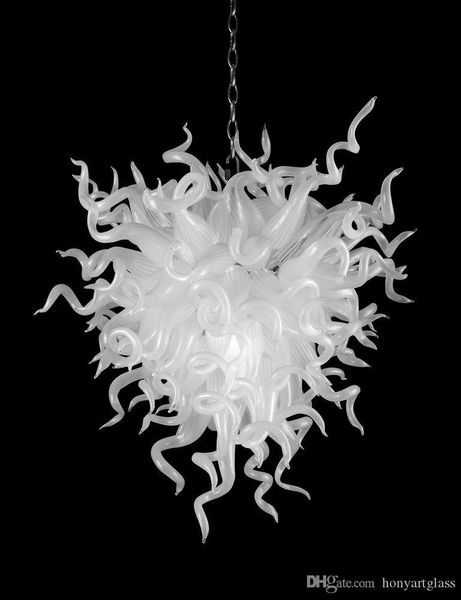 

New Arrival Modern Frosted White Glass Art Lamps 100% Hand Blown Glass LED CE UL Modern Style Chandelier Light Fixture