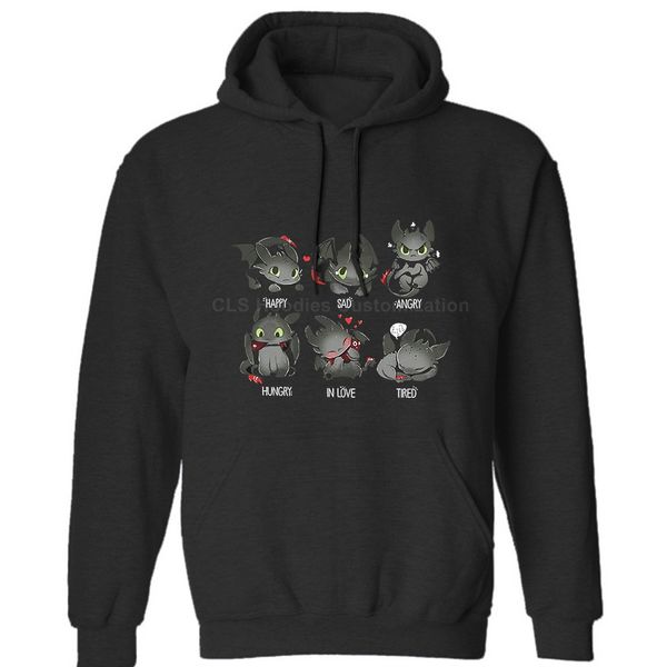 

today toothless feels how to train your dragon mens neutral (womens) winter hoodies sweatshirts ing, Black