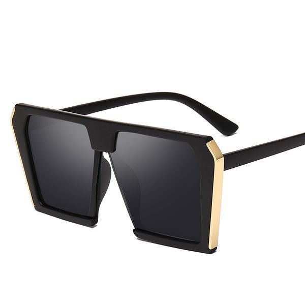 

sunglasses 2021 trend big box square women's brand retro female male universal, White;black