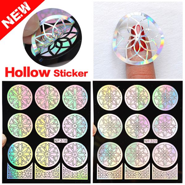 

hollow nail stickers nail stickers diy handmade laser, Silver;gold