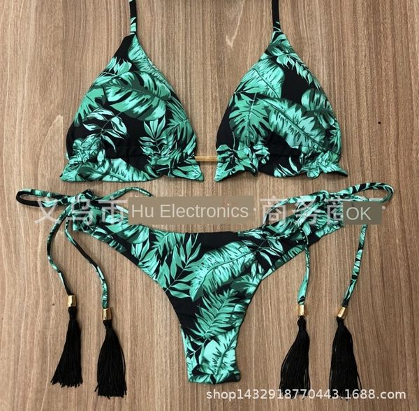 

2019 brazil printed split swimsuit swimsuit 2019 brazil bikini printed split bikini, White;black
