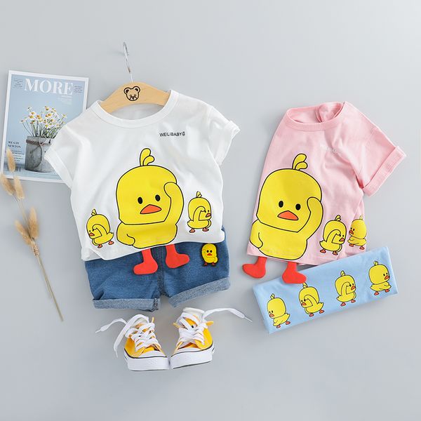 

hylkidhuose 2019 лета малышей детская одежда наборы новорожденных девочек мальчиков одежда костюмы t рубашка шорты дети свободного покроя ко, White