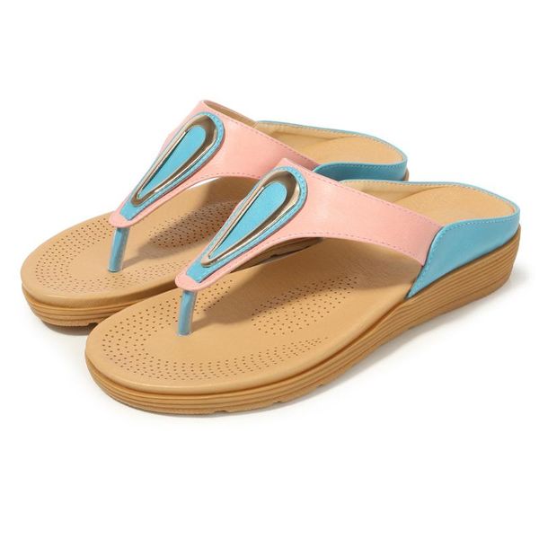 

shoes women boho style beach slippers ladies female wedges shoes 2020 summer beach rome flip flop thongs platform sandals, Black