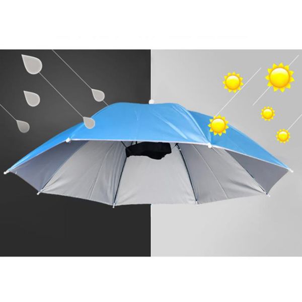 

foldable umbrella hat cap headwear stylish fashionable umbrella for fishing hiking beach camping cap head hats outdoor rain gear, Black;white