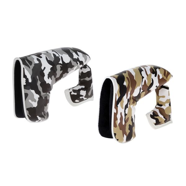 

universal golf blade putter club head cover bag camouflage pattern magnetic head covers waterproof pu headcover protector set