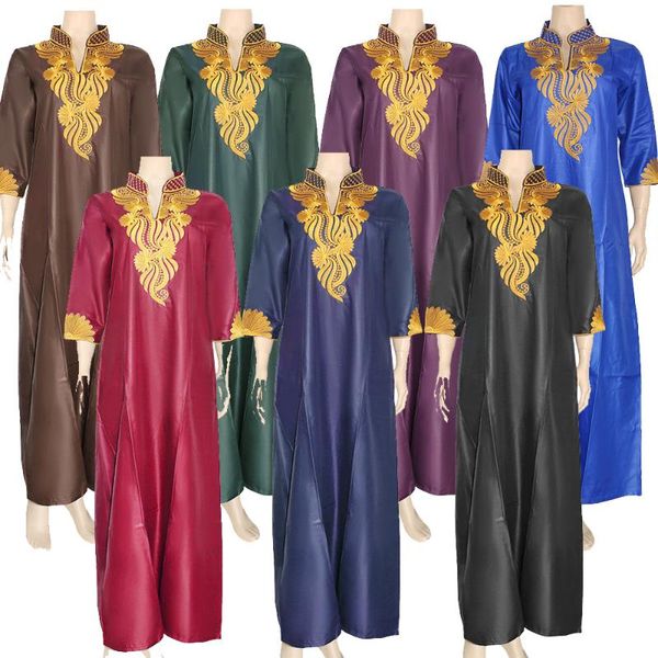 

свободной перевозка груза абая африканского robe батика ткань рамазан одежда вышивка кафтан jibab исламские мусульманское платье galabia для, Red