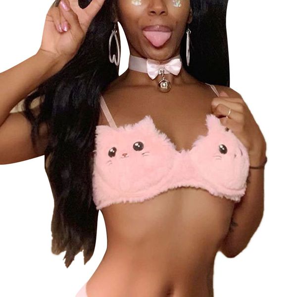 

сша женщины cute cat bralette bralet бюстгальтер бюстье белье crop топы cami топы жилет, Red;black