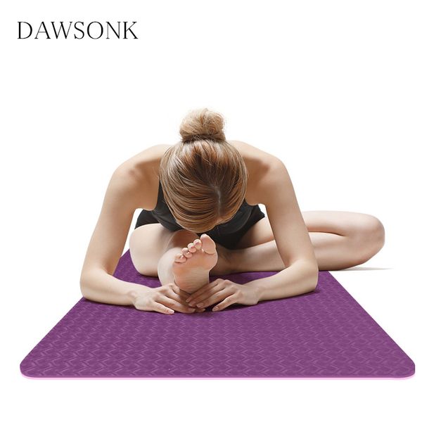 

minor flaws two-color yoga mat 6 mm (beginner) non-slip pilates beginners widened long fitness dance mat home gym 183cm*61cm
