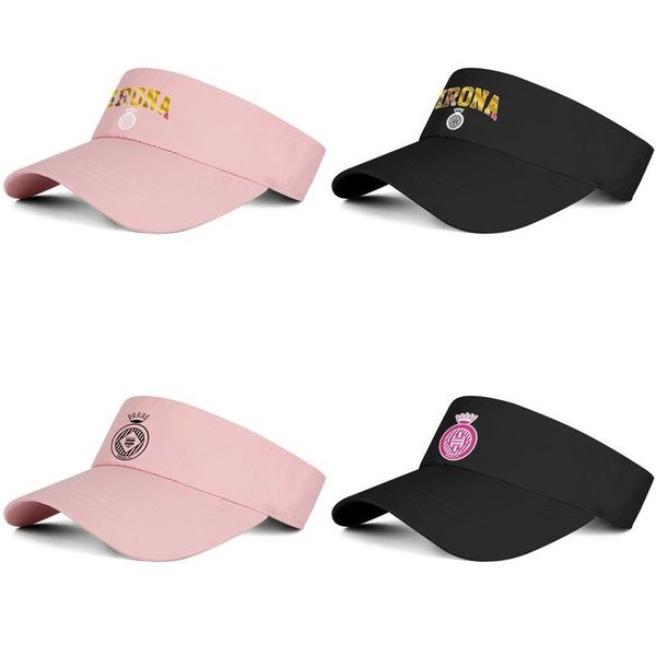 

girona futbol club s.a.d.gironistes flag label man adjustable tennis hat baseball golf blank retro personalized cap black breast, Blue;gray