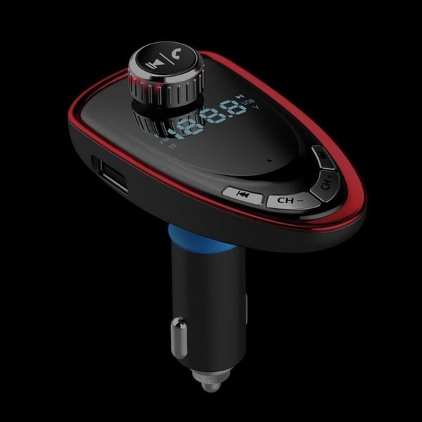 

bluetooth fm transmitter car mp3 player fm modulator handsled display car kit usb charger support tf card
