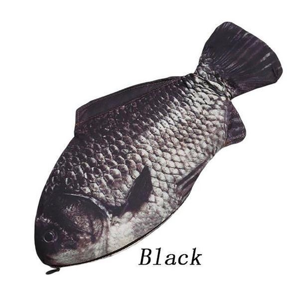

lifelike creative carp pen bag realistic fish shape make-up pouch pen pencil case for stationery school supplies kids gift