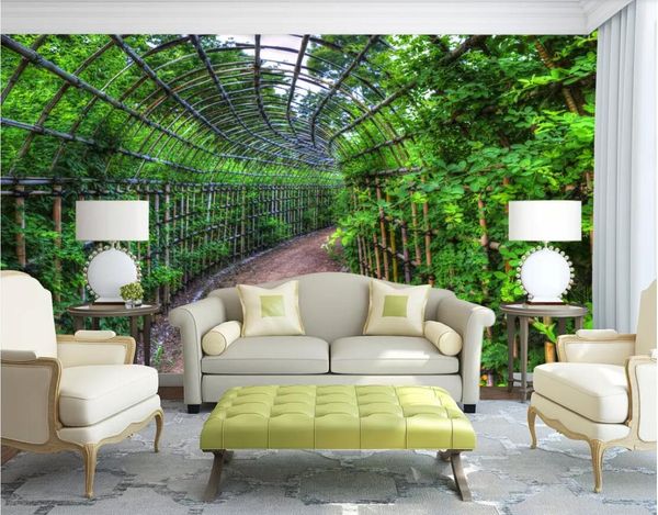 

3d wallpaper custom p mural european garden arched corridor background wall home decor wall art pictures
