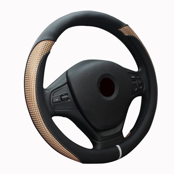 

anti-skid handlebar set steering cover for car universal 15 inch anti-skid good faux leather steering cover