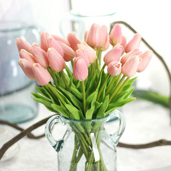 

5pcs artificial tulip simulated flower wedding bouquet floral home decoration