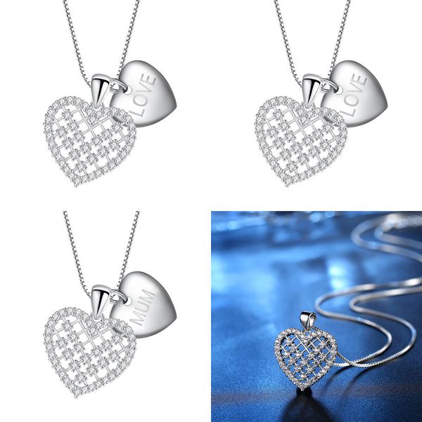 

set necklace full micro insert originality peach necklace diy pendant jewelry stainless steel jewelry goodwood necklaces wholesale, Silver