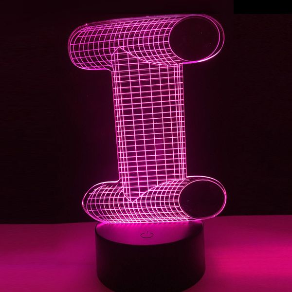 

amroe cool 3d lamp alphabet letter f colorful desk table bulb led night light home bar decoration holiday present for kid baby