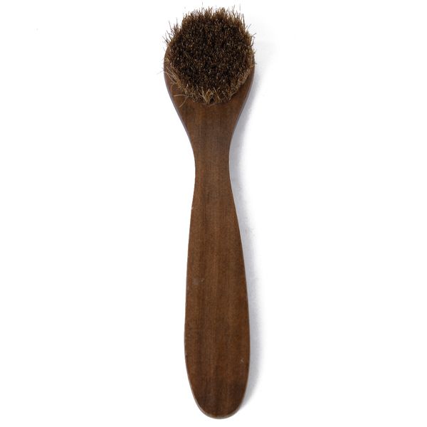 

wooden long handle brushes bristle horse hair shoe boot polish applicator polish dauber, White;pink