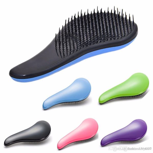 

new 1p eyecatching hair care styling hair comb beauty healthy styling care hair comb shower massager detangle brush, Silver