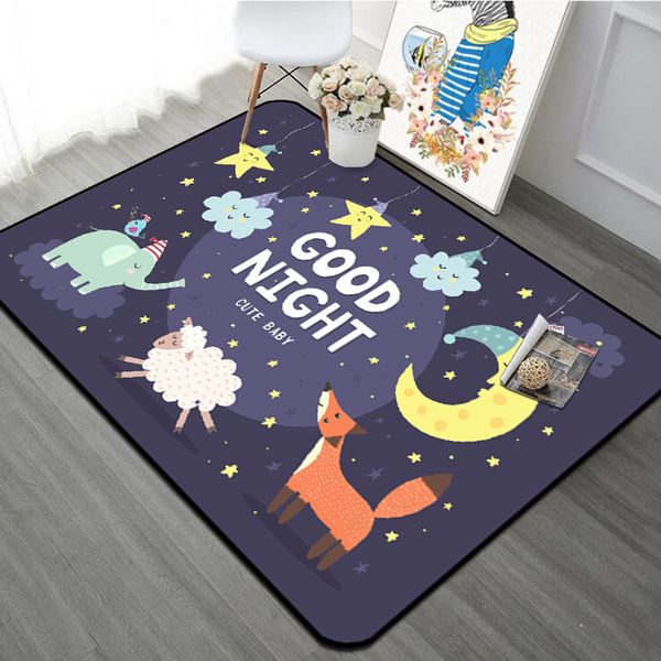 

nordic cartoon good night animal forest carpet dinosaur rug kid's room living room amusement park coral fleece mat