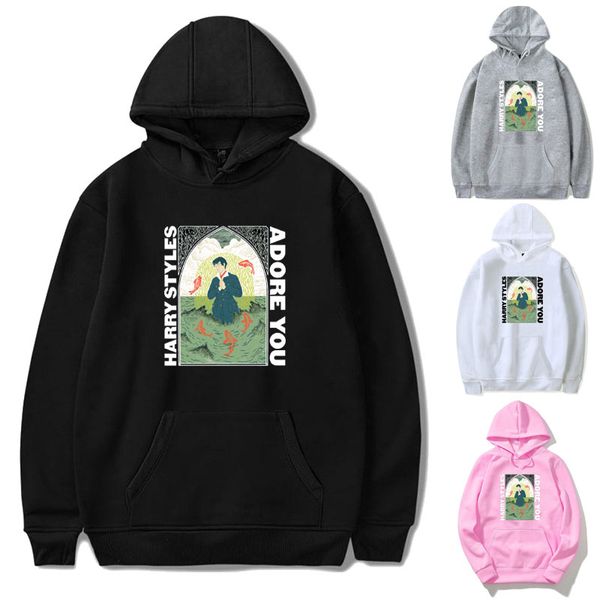 

harry styles fine line hoodies sweatshirt women streetwear hoodie pink clothing men polerone winter clothes women harajuku shirt, Black
