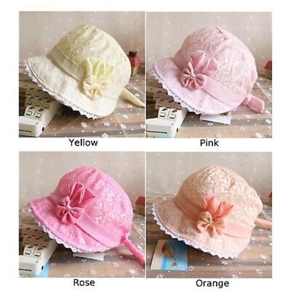 

bucket hat bonnet sun hat beach newborn toddler baby girl summer peaked cap, Yellow