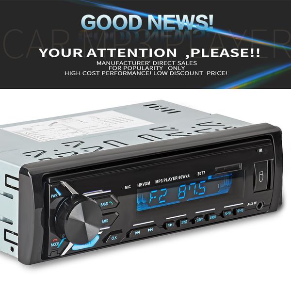 

vehicle bluetooth detachable panel universal car mp3 player colorful display auto stereo audio player handsfm aux