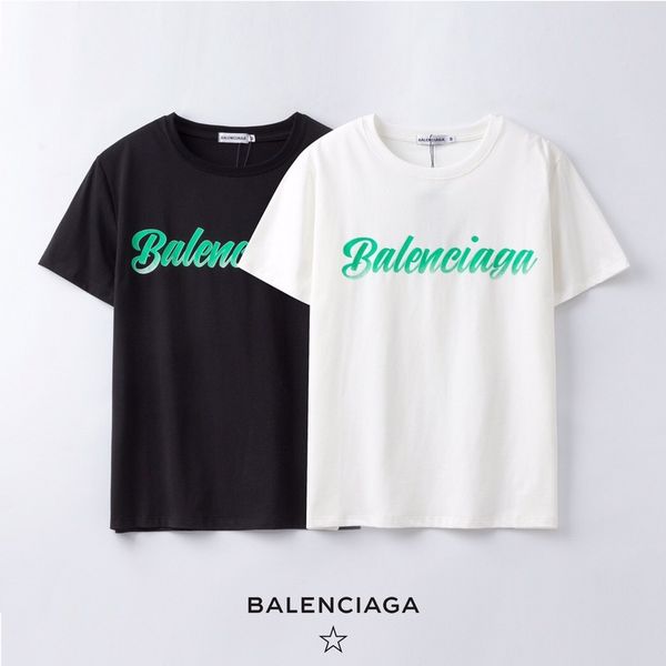 

men's designer t-shirt brand fashion t-shirt breathable loose shorts sleeve letter print gradient luxury summer shirt 7, White