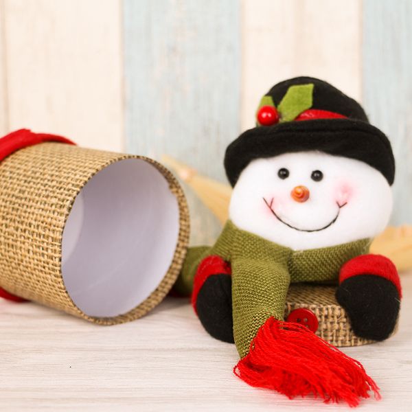 

1* christmas wedding linen candy storage box old man elk snowman gift case decor