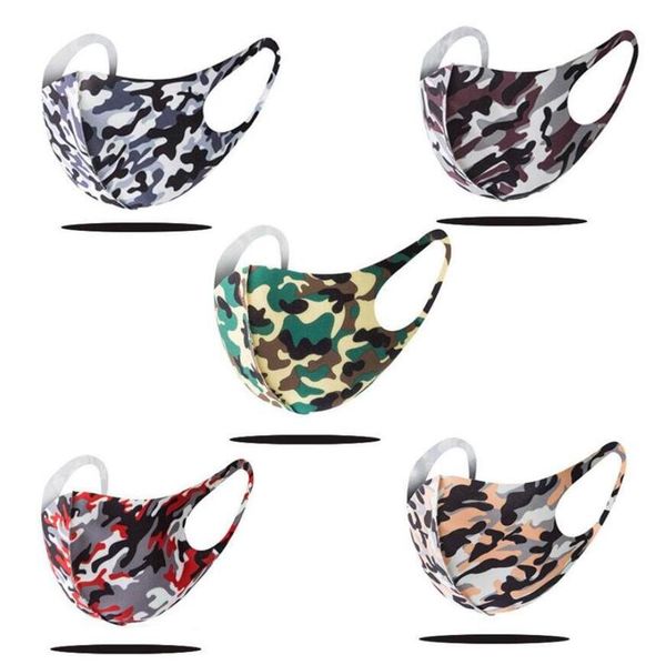 

camouflage face mask anti dust mouth cover mask pm2.5 dustproof anti-bacterial washable reusable sponge protective masks
