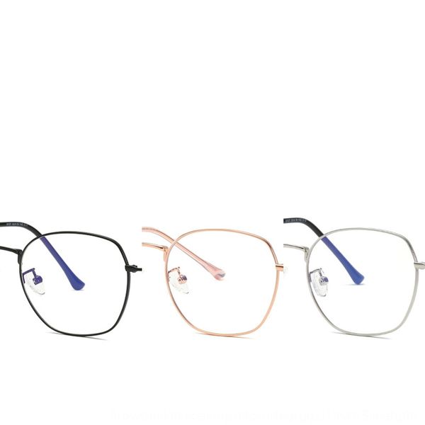 

anti-blue 9137 metal frame men's oval plain women's myopia glasses myopia glasses frame, Silver
