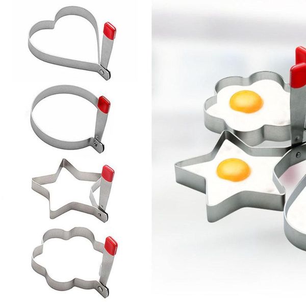 

4 style stainless steel fried egg shaper pancake mould omelette mold eggs cooking tools