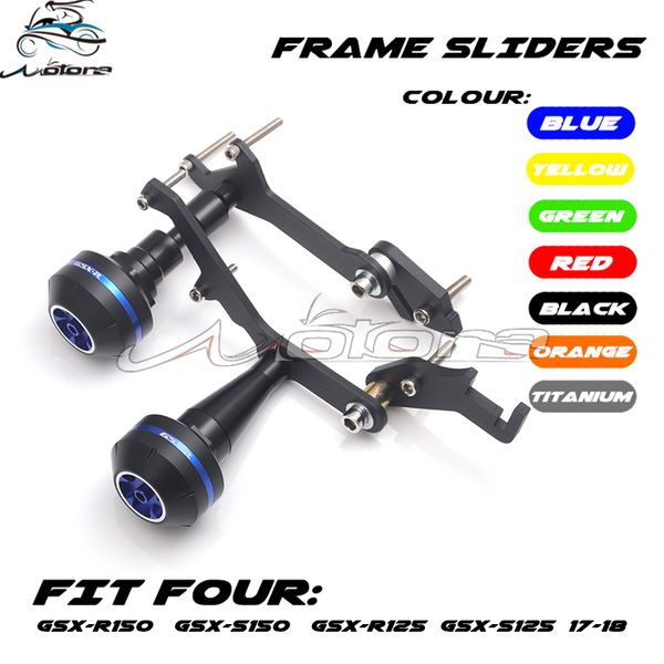 

motorcycle cnc aluminum falling protection frame sliders crash protector for gsxr150 gsxr 150 gsx-r 150 2017 2018 17 18