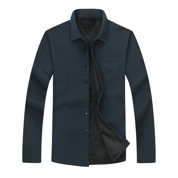 

plus fat plus size plus velvet shirt men thicken long sleeve shirt loose middle age fat man fat backing shirt, White;black