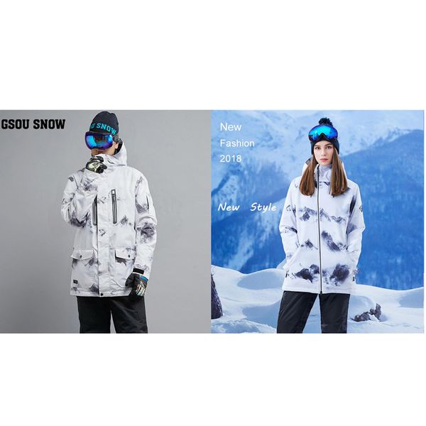 

gs couple wear women's and men's ski jackets snowboarding jackets 10k waterproof windproof breathable outdoor sports snow wear