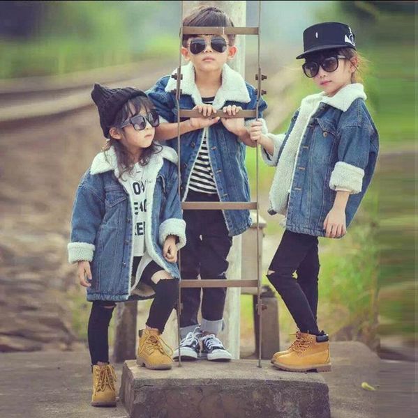 

дека denim пало оен и зима нов маликов и девоек джинова кђѬка пл ба, Blue;gray