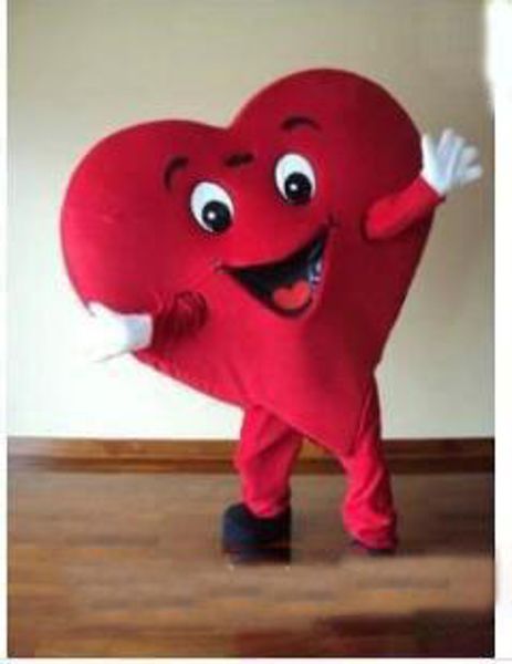 2019 Sconto vendita in fabbrica Formato adulto Red Heart Costume della mascotte Fancy Heart Costume della mascotte spedizione gratuita