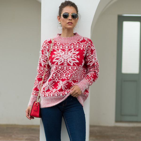 

christmas sweater knitted sweater women long sleeve sweaters women winter 2019 autumn red sweaters christmas, White;black