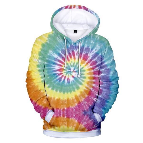 

tie dye hoodie sweatshirt 3d printed hip hop women/men hoodies sweatshirts pullover tumblr plus size jacket coat 4xl clothes, Black