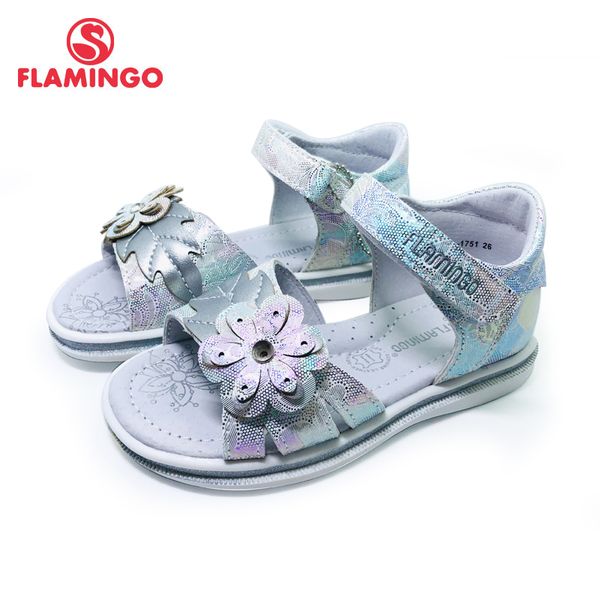 

flamingo 2020 brand cut-outs summer hook&loop casual sandals insole pricness outdoor little shoes flat size 26-31# 201s-hl-1751 t200411, Black;red