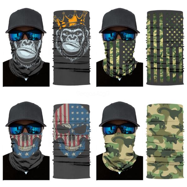 

i8v pink butterfly polyester scarves outdoor dust bandana skull scarf face cycling mask camping sports headwear hiking magic skull scarf#789, Blue;black