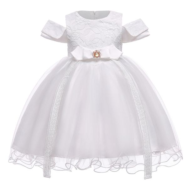 

high-end childrens evening gown dress flower girl wedding dress chaired catwalk girls dress, Red;yellow